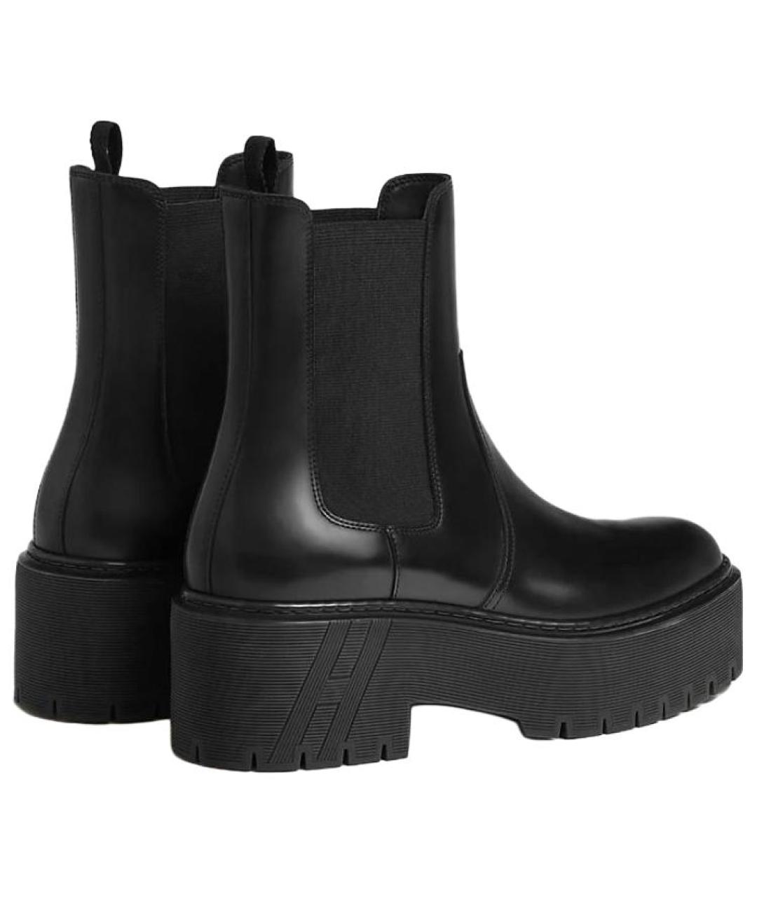 HERMES Черные кожаные ботинки, фото 4