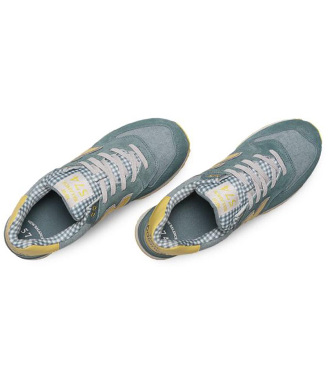 NEW BALANCE Зеленые замшевые высокие кроссовки / кеды, фото 3