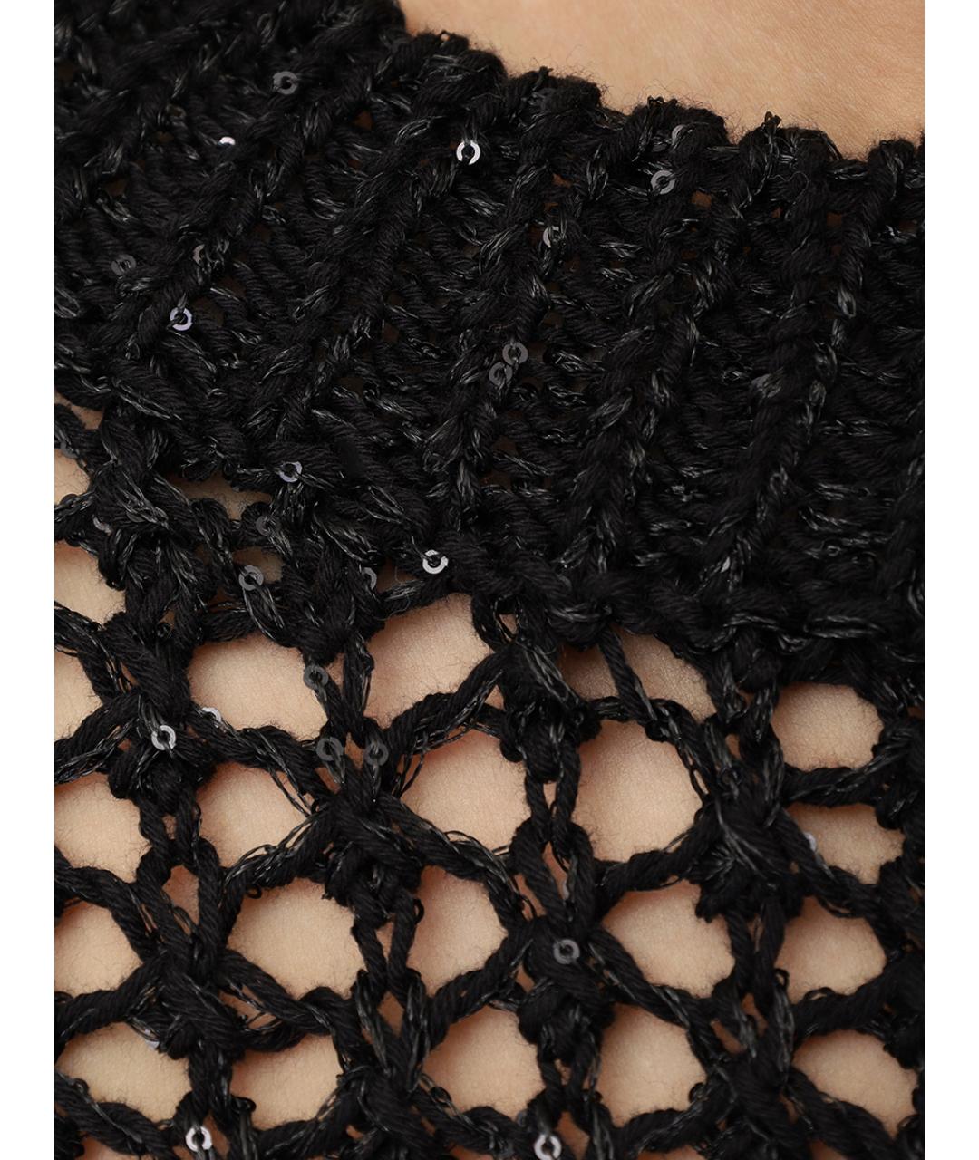 PANICALE Черный хлопковый джемпер / свитер, фото 6