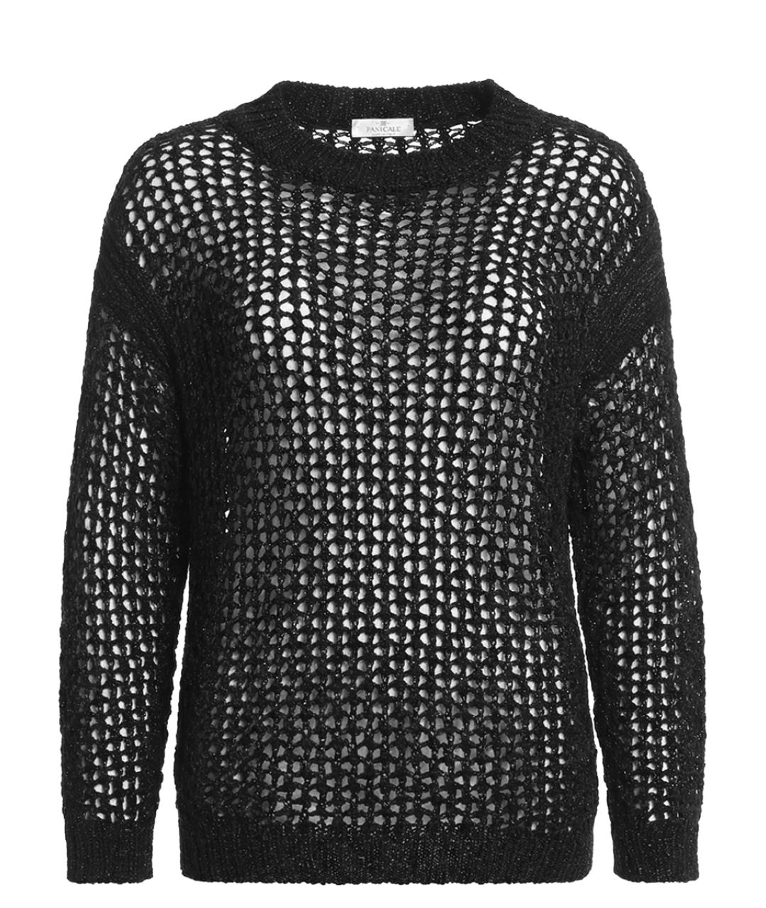 PANICALE Черный хлопковый джемпер / свитер, фото 1