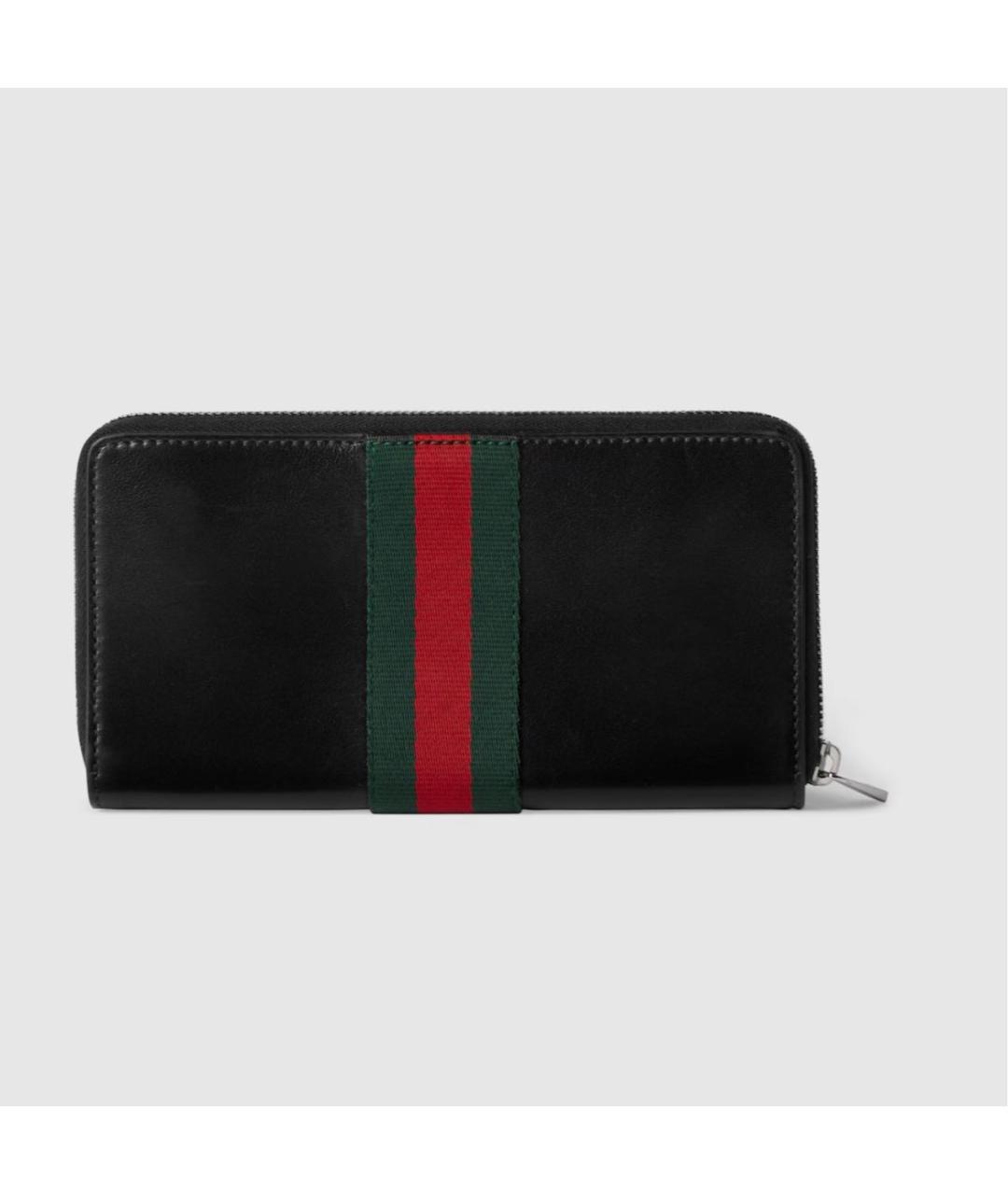 GUCCI Черный кожаный кошелек, фото 4