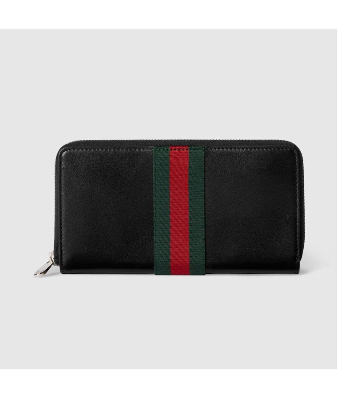GUCCI Черный кожаный кошелек, фото 5
