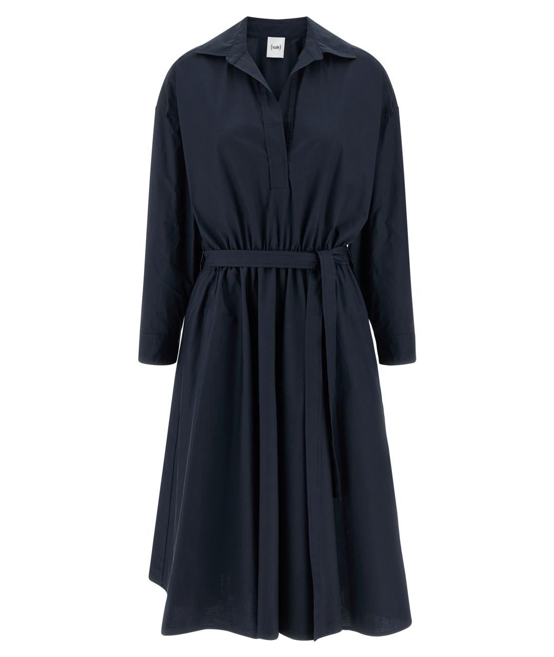 NUDE Синее хлопковое повседневное платье, фото 2