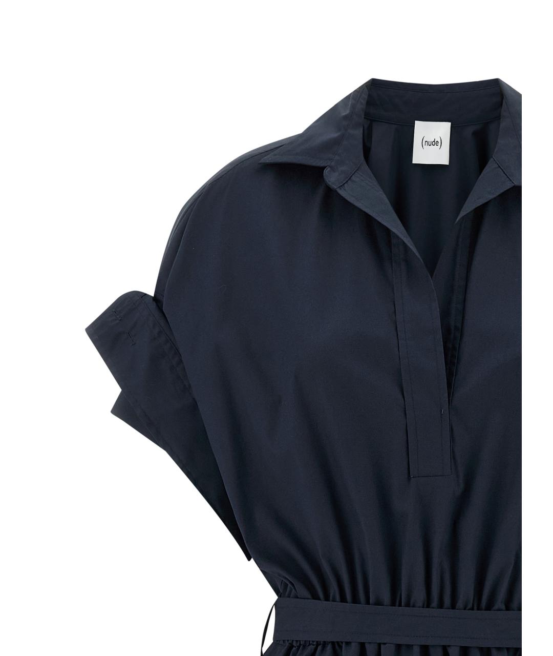 NUDE Синее хлопковое повседневное платье, фото 4