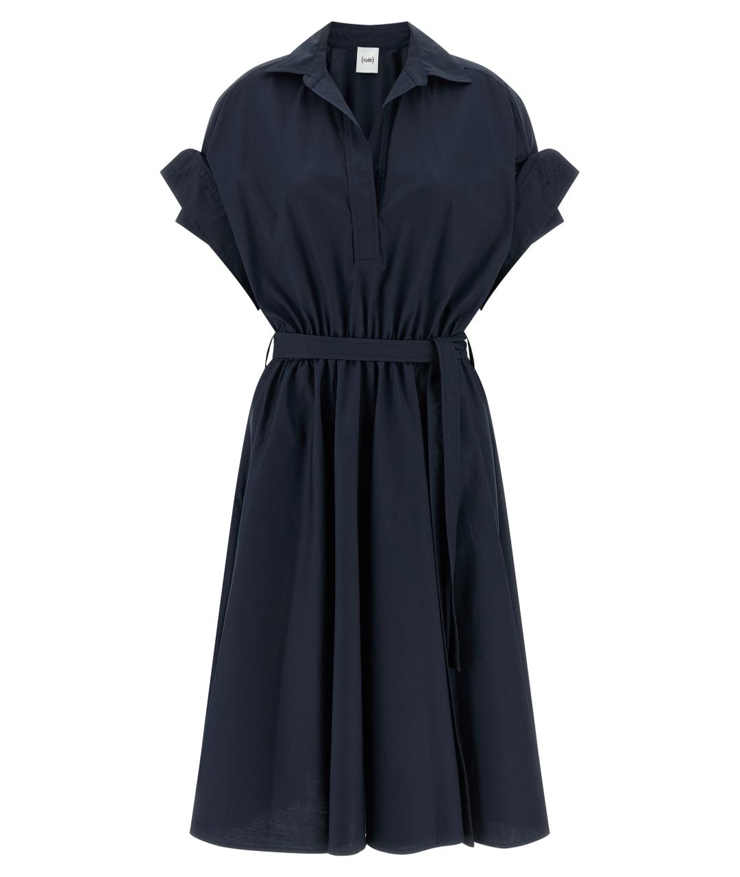 NUDE Синее хлопковое повседневное платье, фото 1