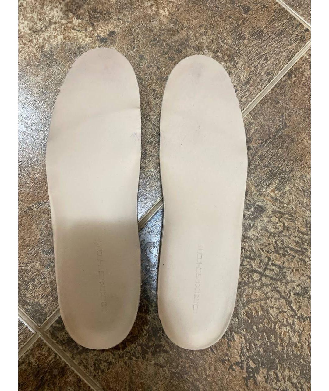 RICK OWENS DRKSHDW Серые текстильные кеды, фото 5