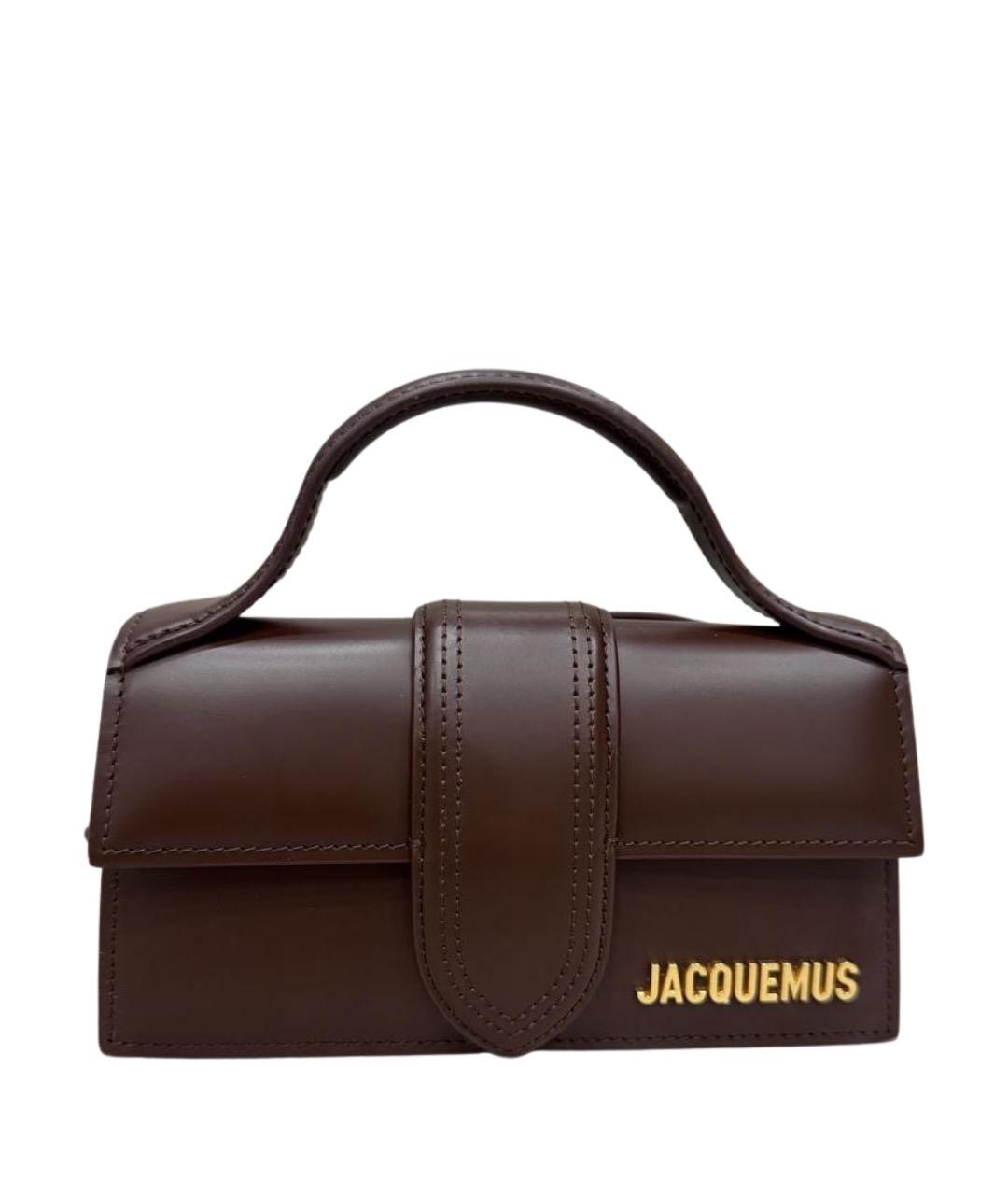 JACQUEMUS Коричневая кожаная сумка через плечо, фото 1