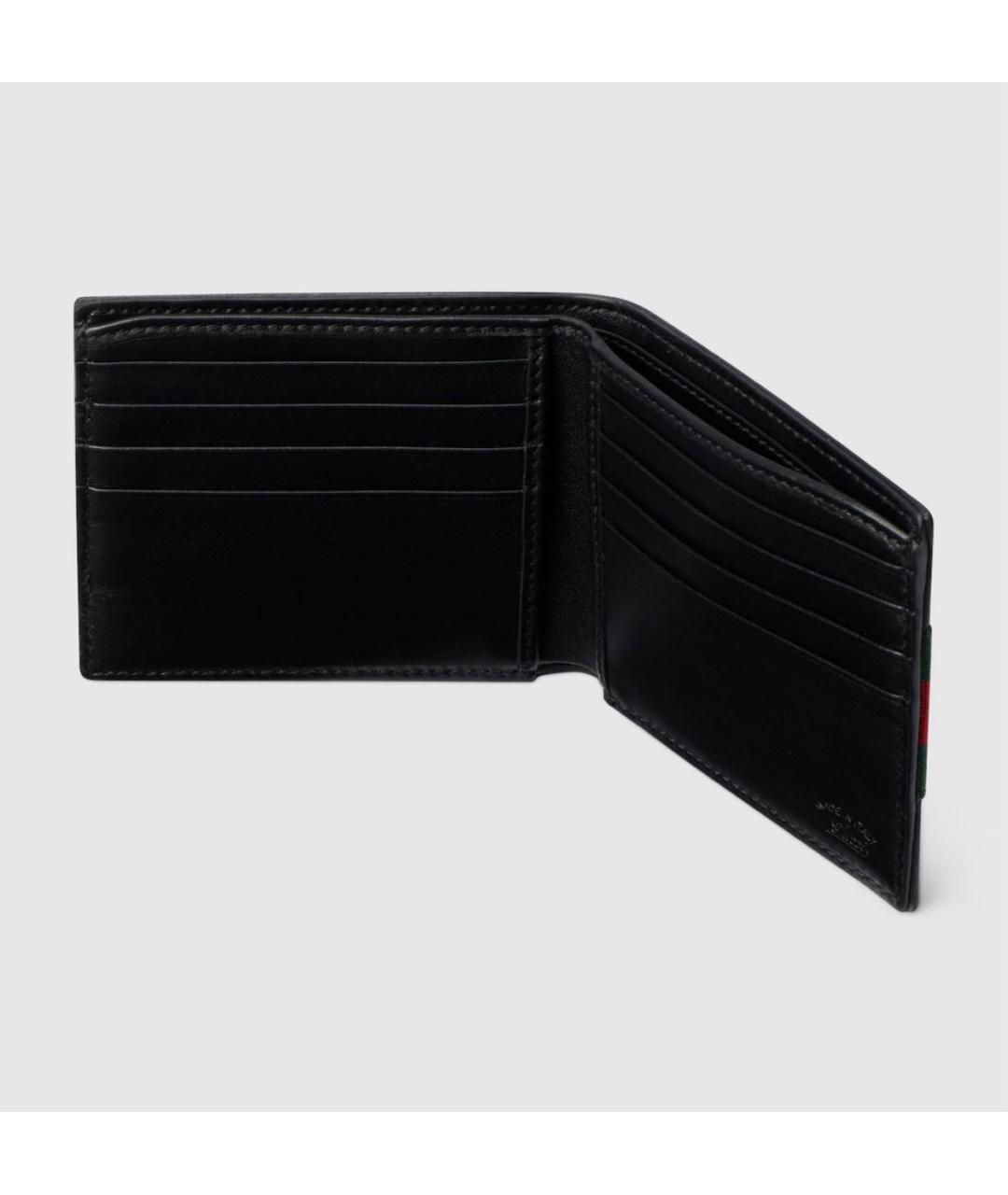 GUCCI Черный кожаный кошелек, фото 4