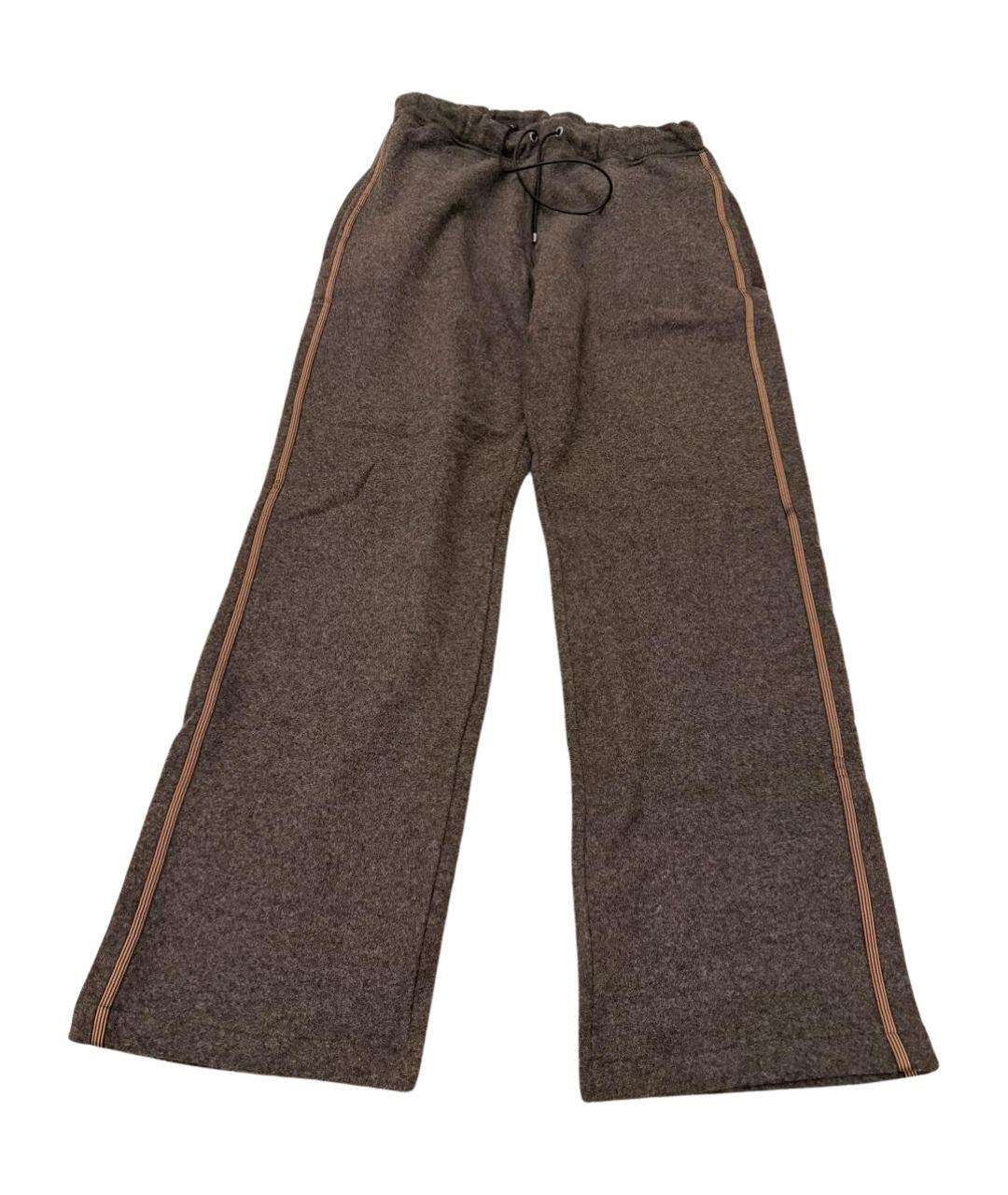LOUIS VUITTON Коричневые шерстяные брюки широкие, фото 1