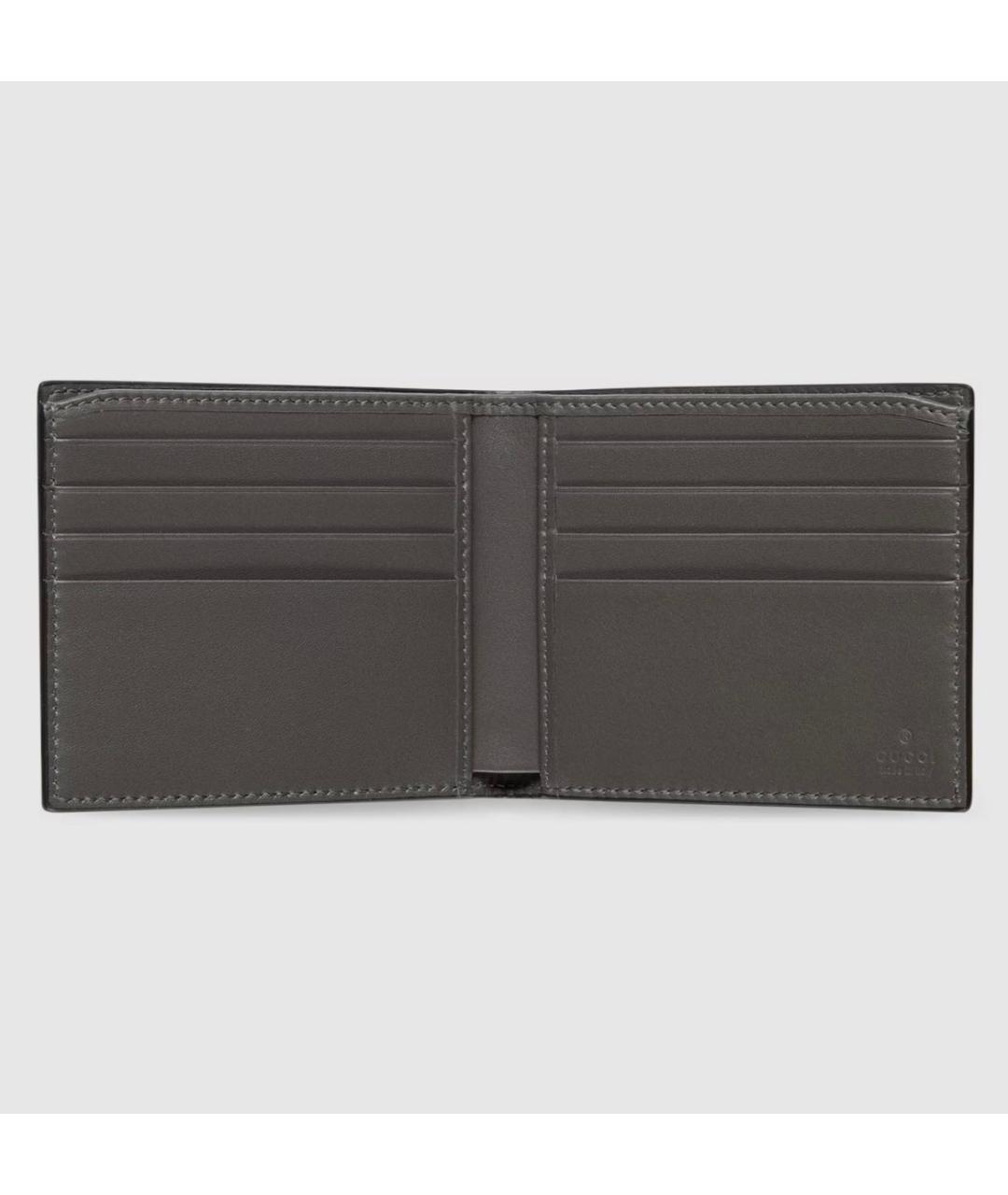 GUCCI Серый кожаный кошелек, фото 2