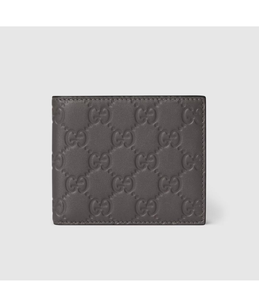 GUCCI Серый кожаный кошелек, фото 6