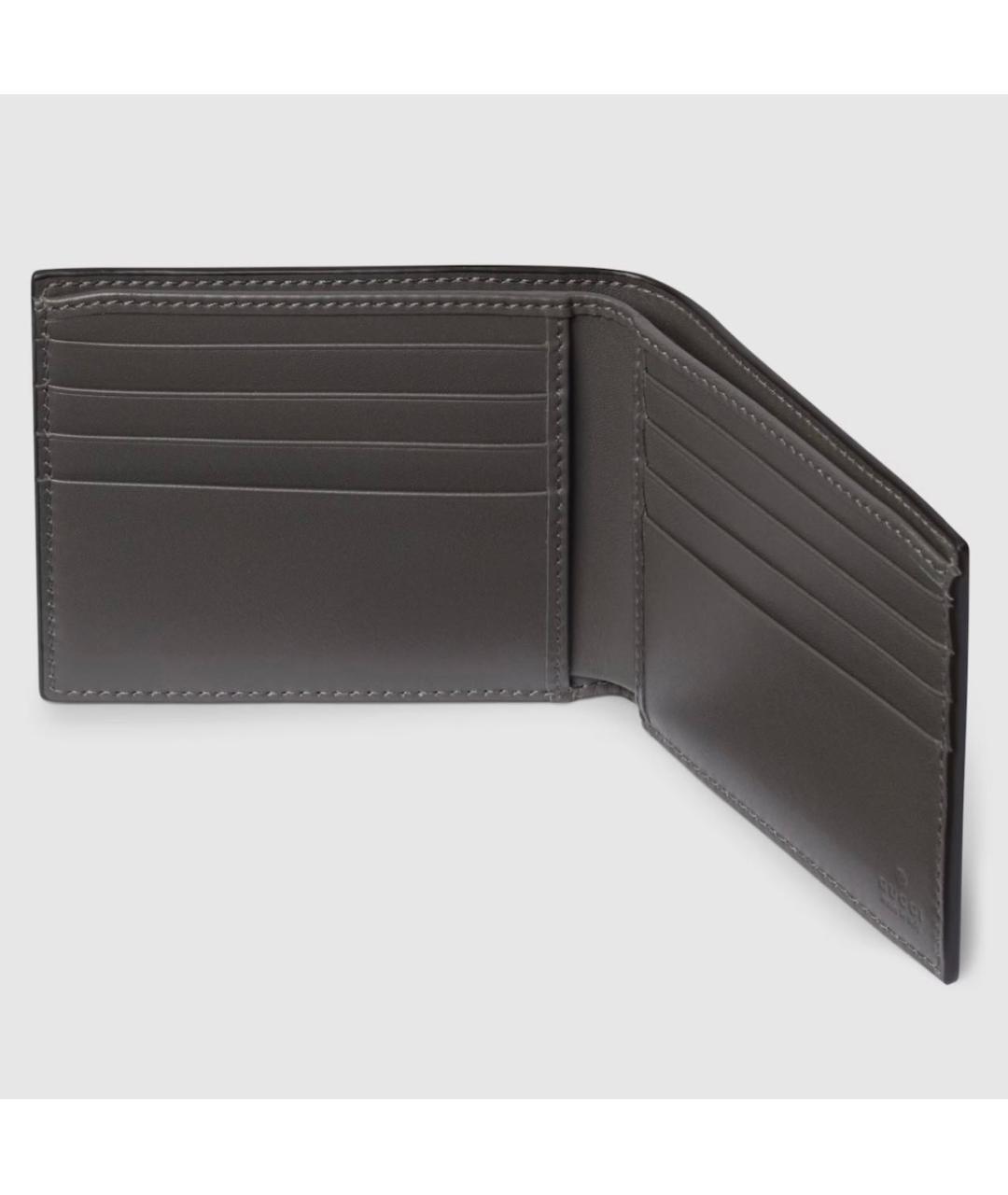 GUCCI Серый кожаный кошелек, фото 4