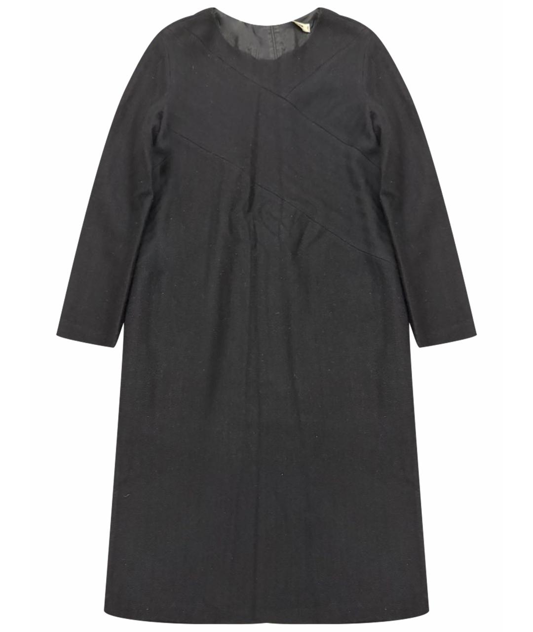 JIL SANDER Темно-синее шерстяное повседневное платье, фото 1