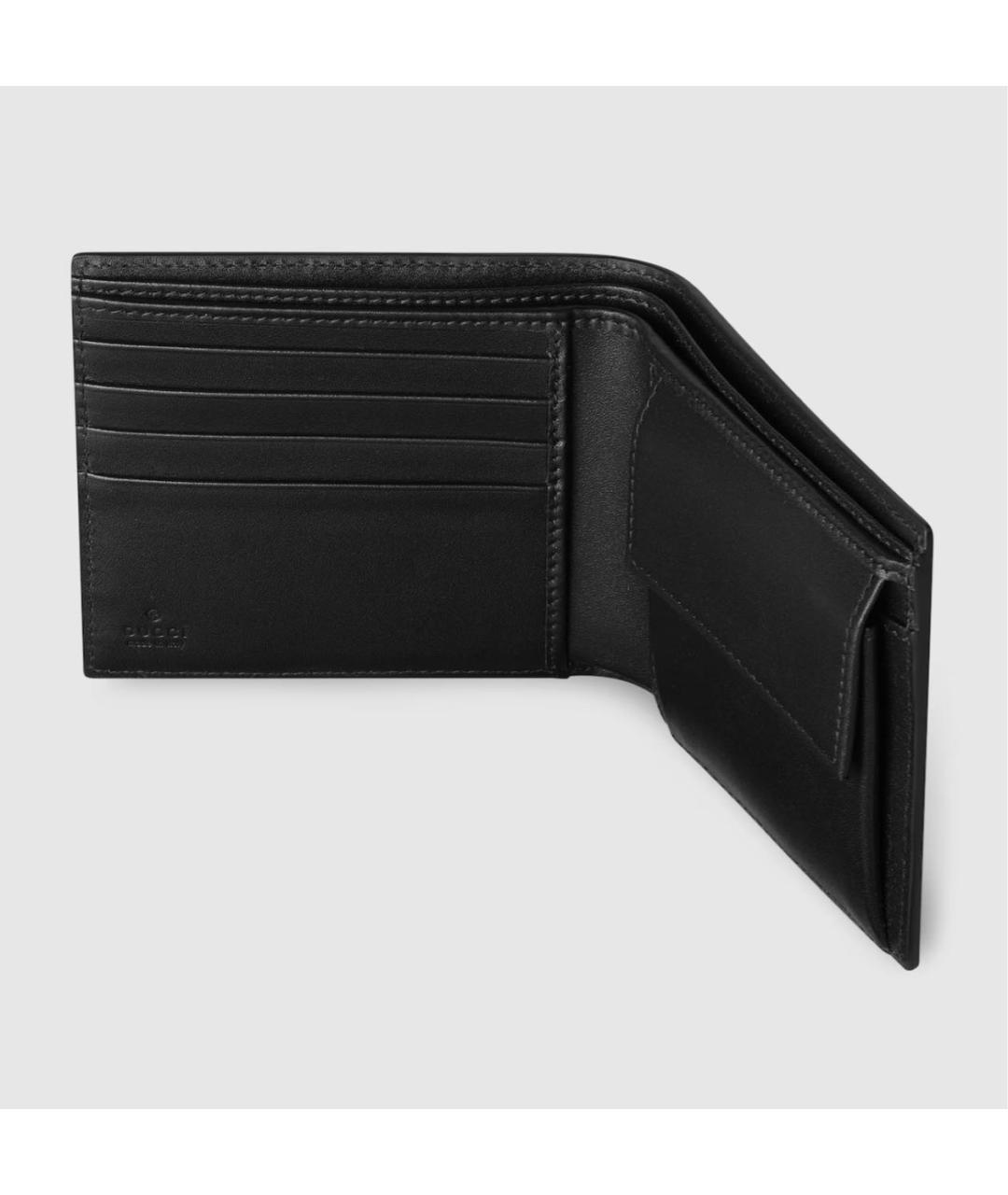 GUCCI Черный кожаный кошелек, фото 4