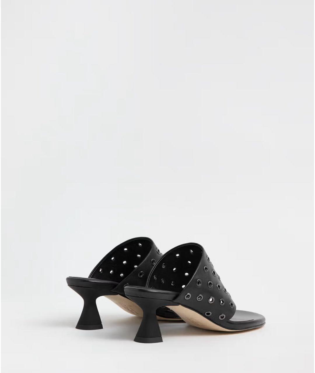 MIISTA Черные кожаные сандалии, фото 4