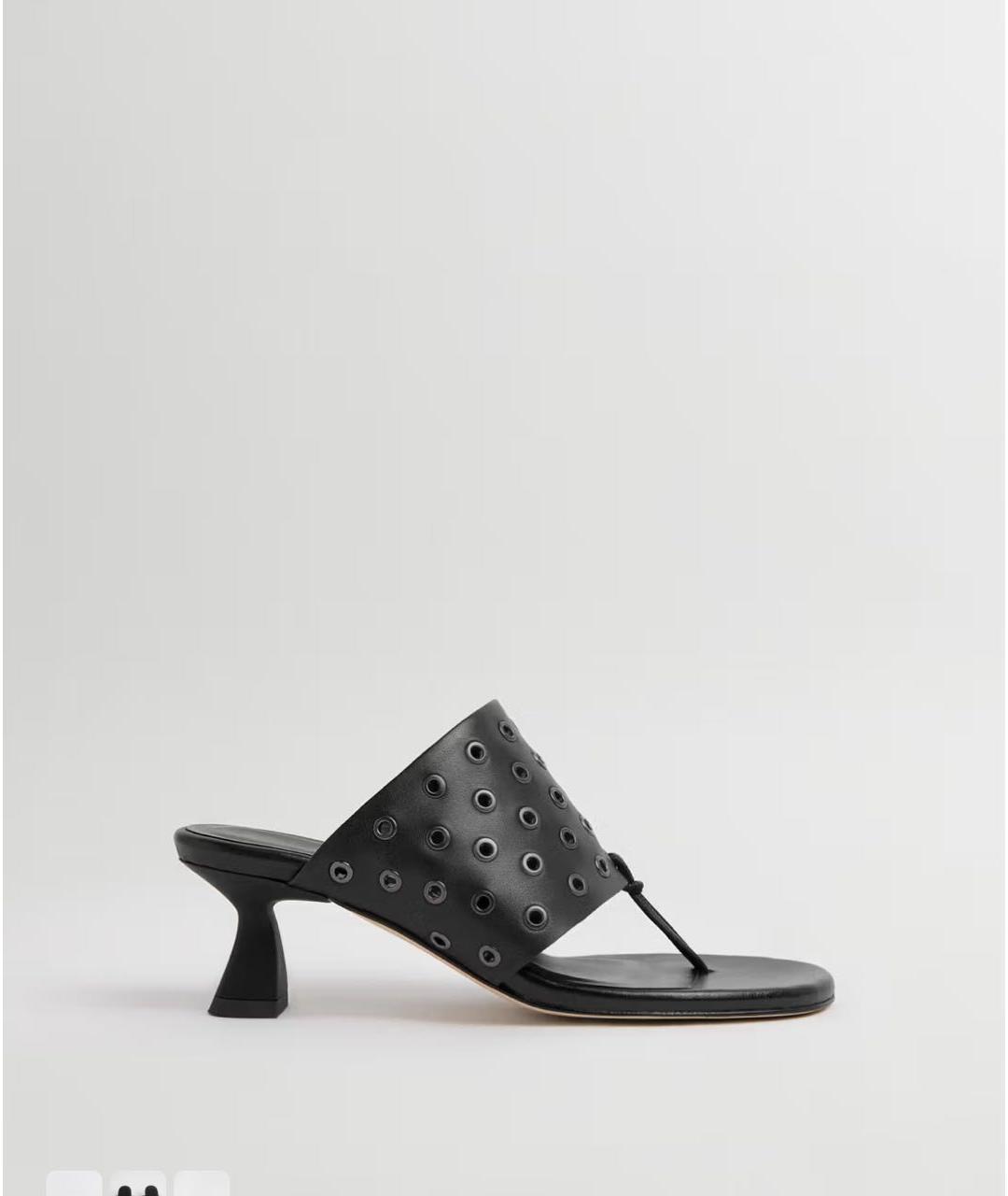 MIISTA Черные кожаные сандалии, фото 6