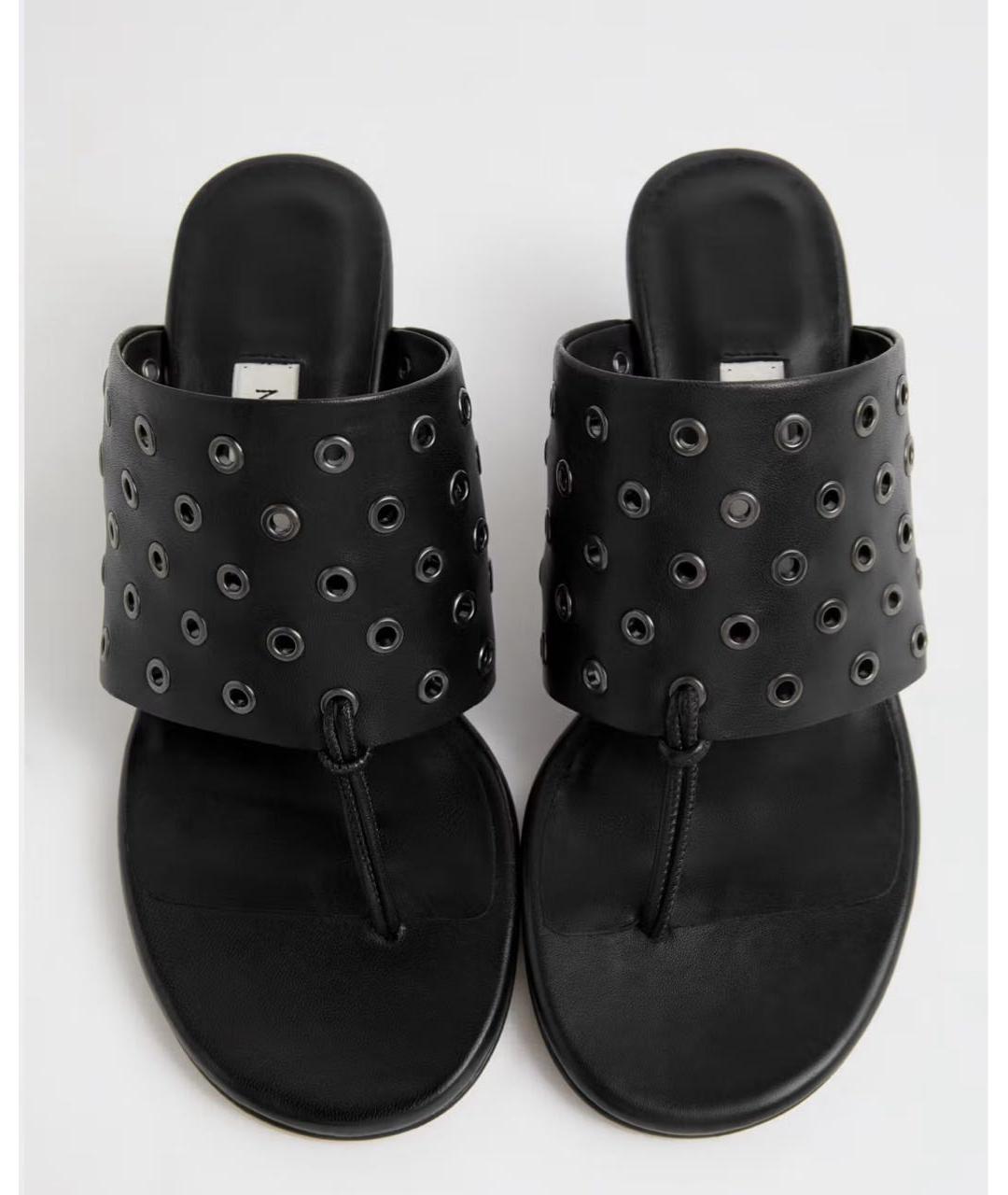 MIISTA Черные кожаные сандалии, фото 3