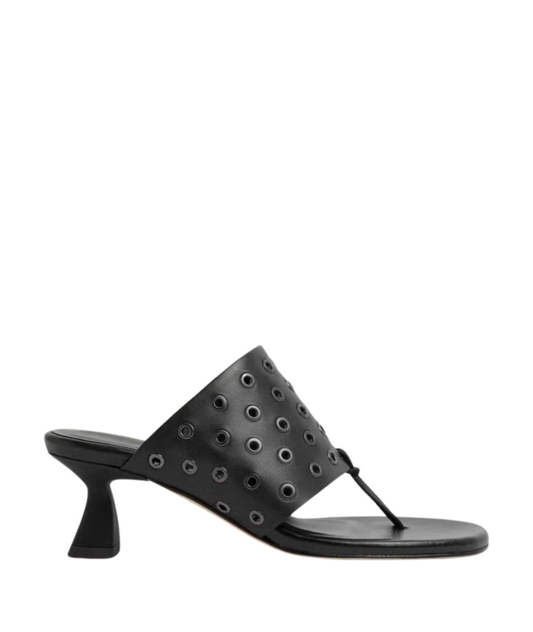 MIISTA Черные кожаные сандалии, фото 1