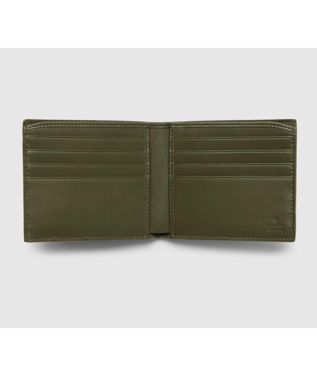 GUCCI Зеленый кожаный кошелек, фото 2