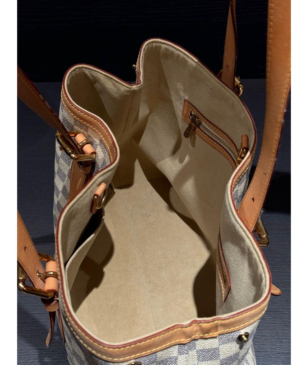 LOUIS VUITTON Белая кожаная сумка тоут, фото 4