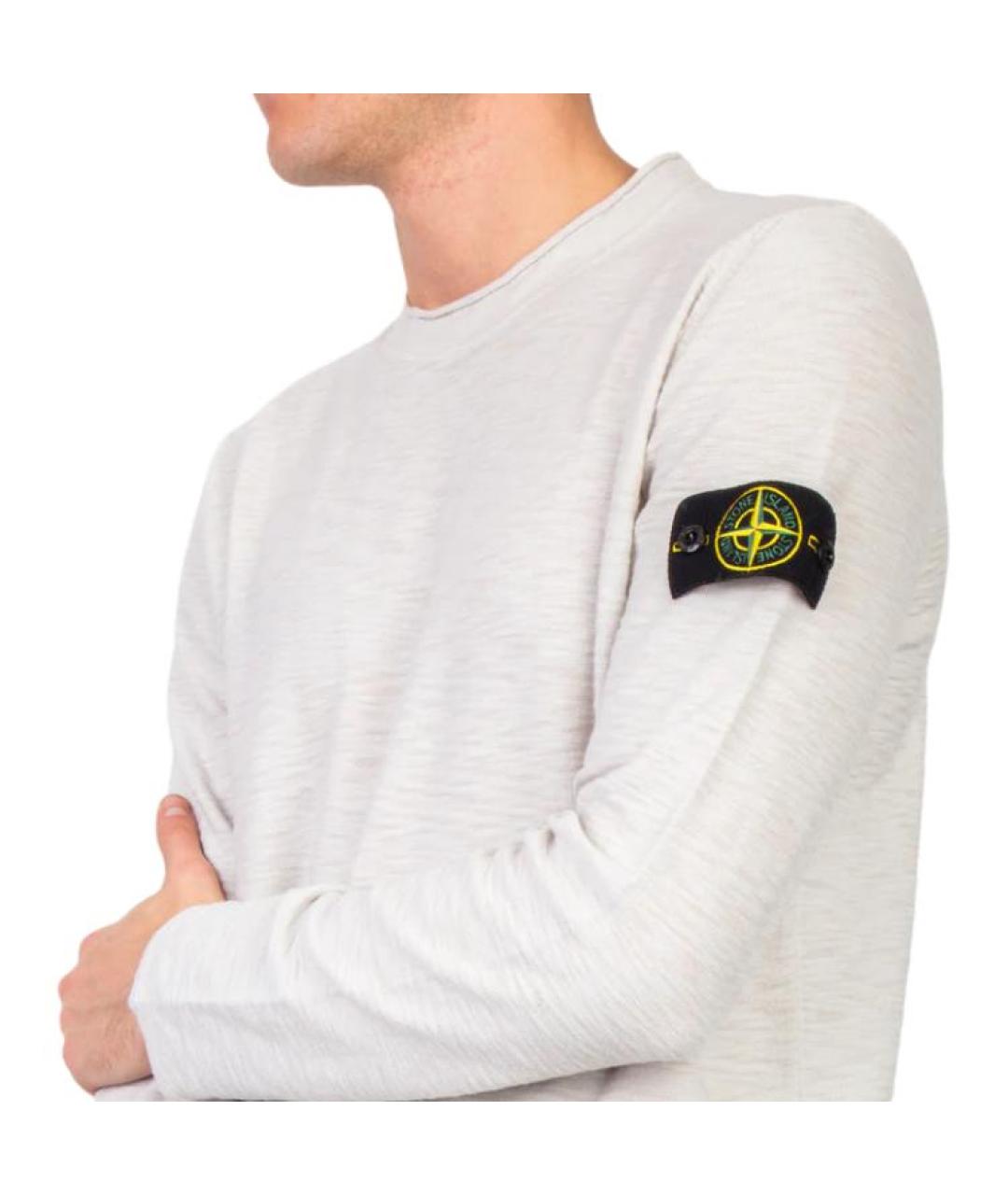 STONE ISLAND Серый джемпер / свитер, фото 5
