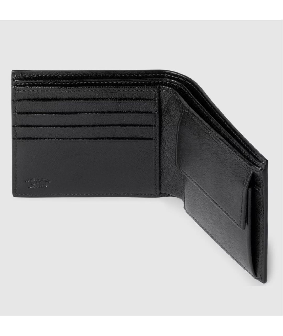 GUCCI Черный кожаный кошелек, фото 3