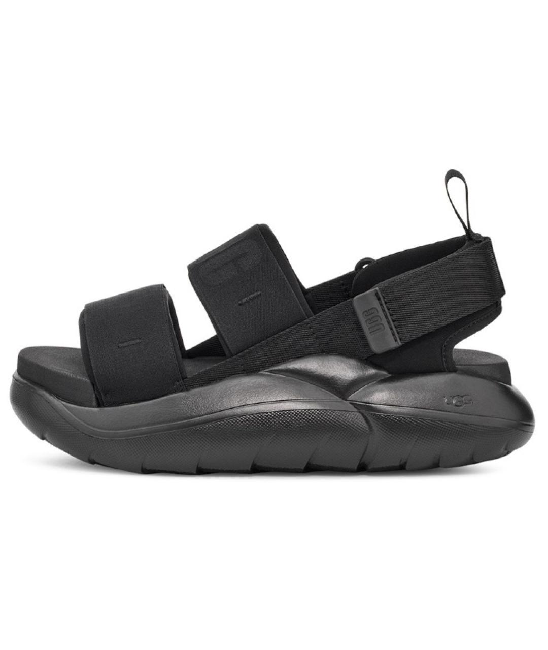 UGG AUSTRALIA Черные текстильные сандалии, фото 2