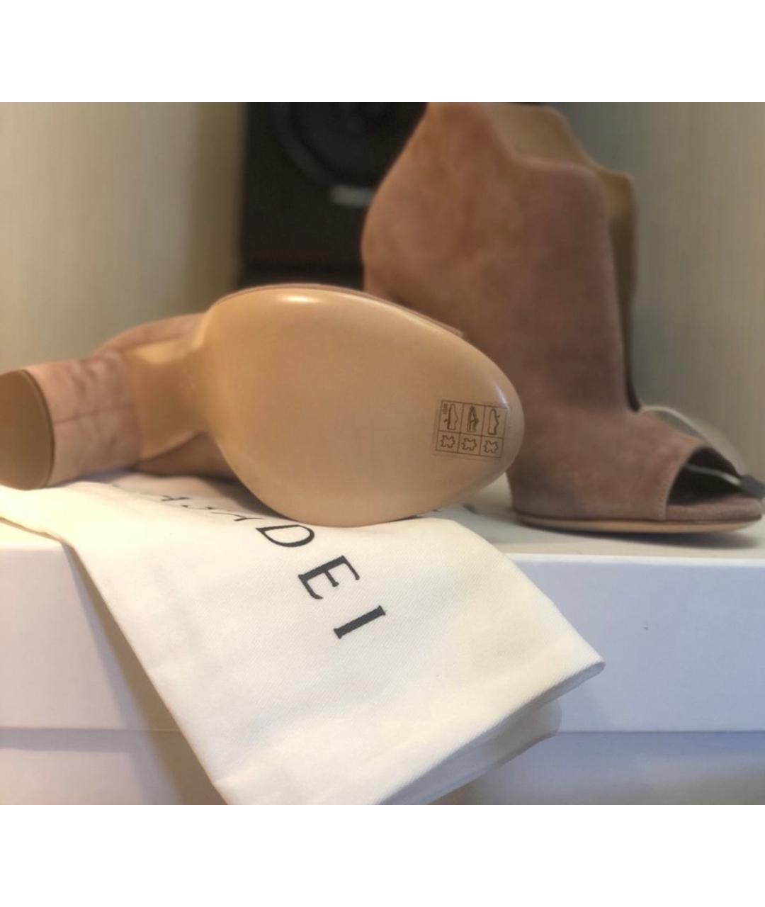 CASADEI Розовые замшевые ботильоны, фото 5