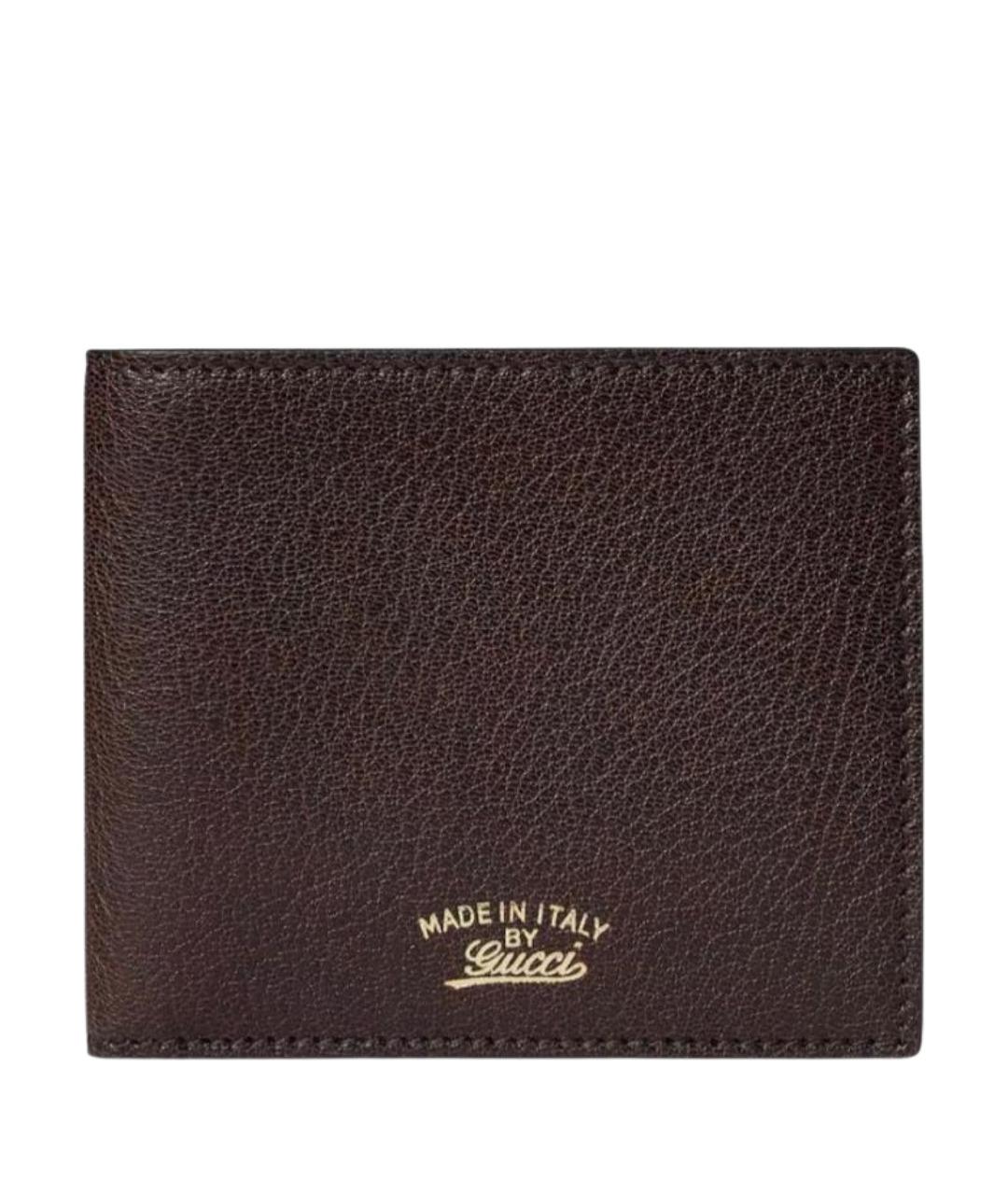 GUCCI Коричневый кожаный кошелек, фото 1