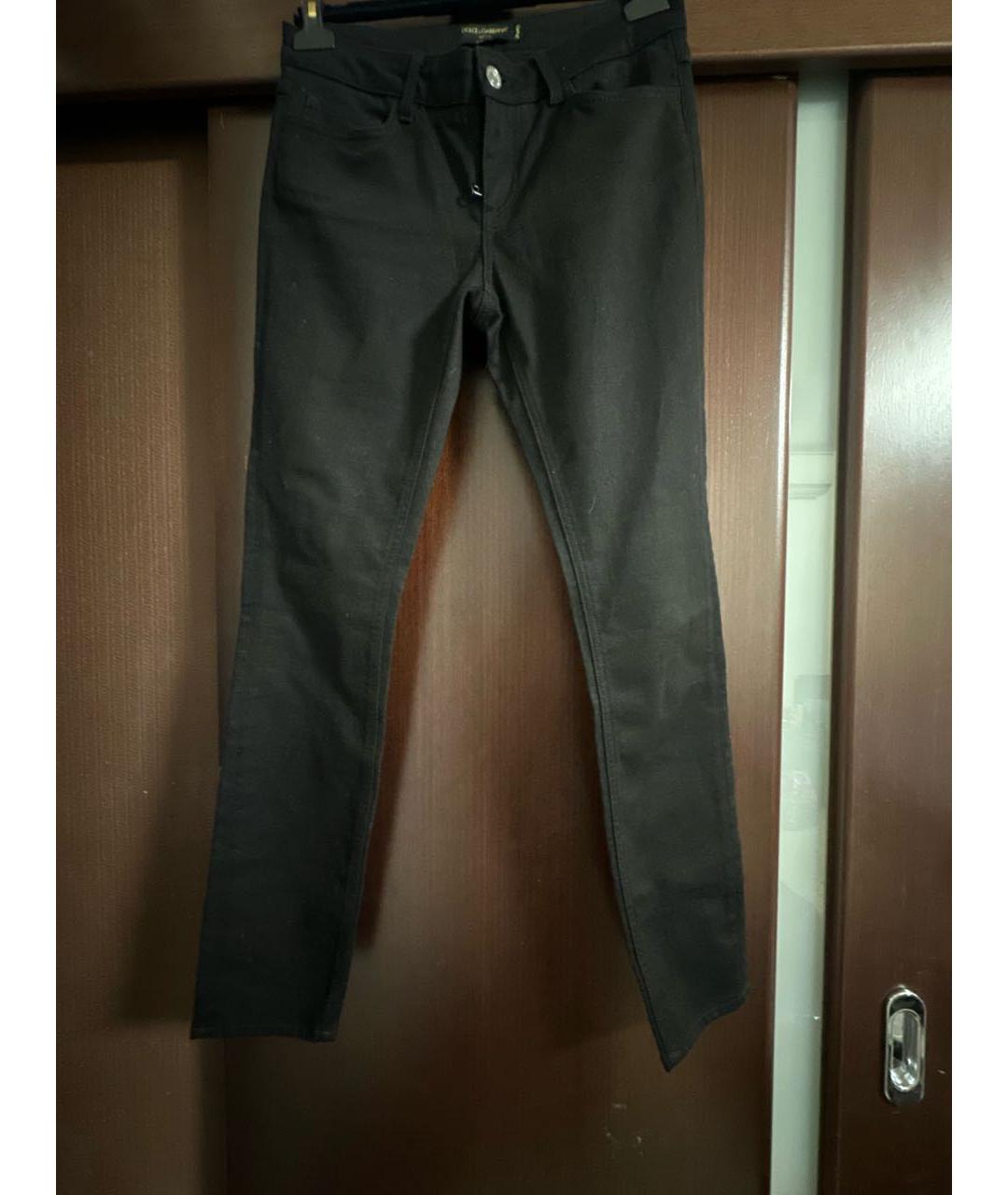 DOLCE&GABBANA Черные хлопко-полиэстеровые джинсы слим, фото 5