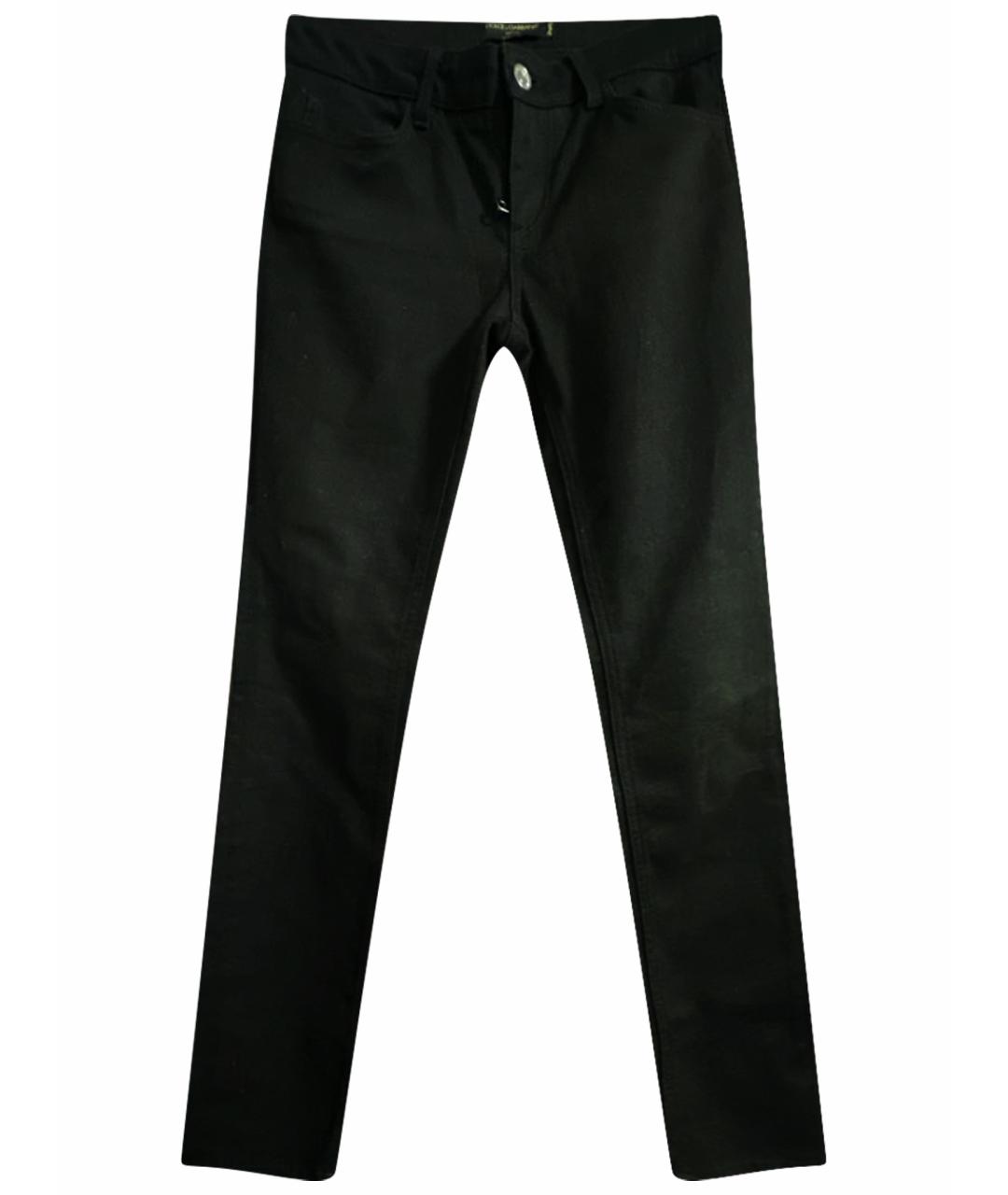DOLCE&GABBANA Черные хлопко-полиэстеровые джинсы слим, фото 1