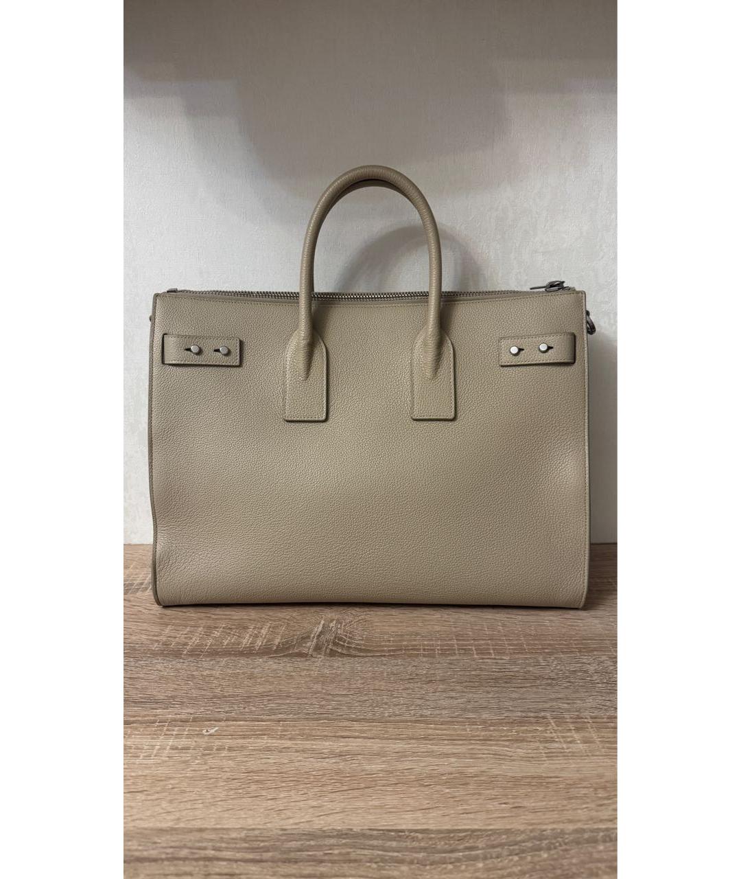 SAINT LAURENT Кожаная сумка с короткими ручками, фото 2