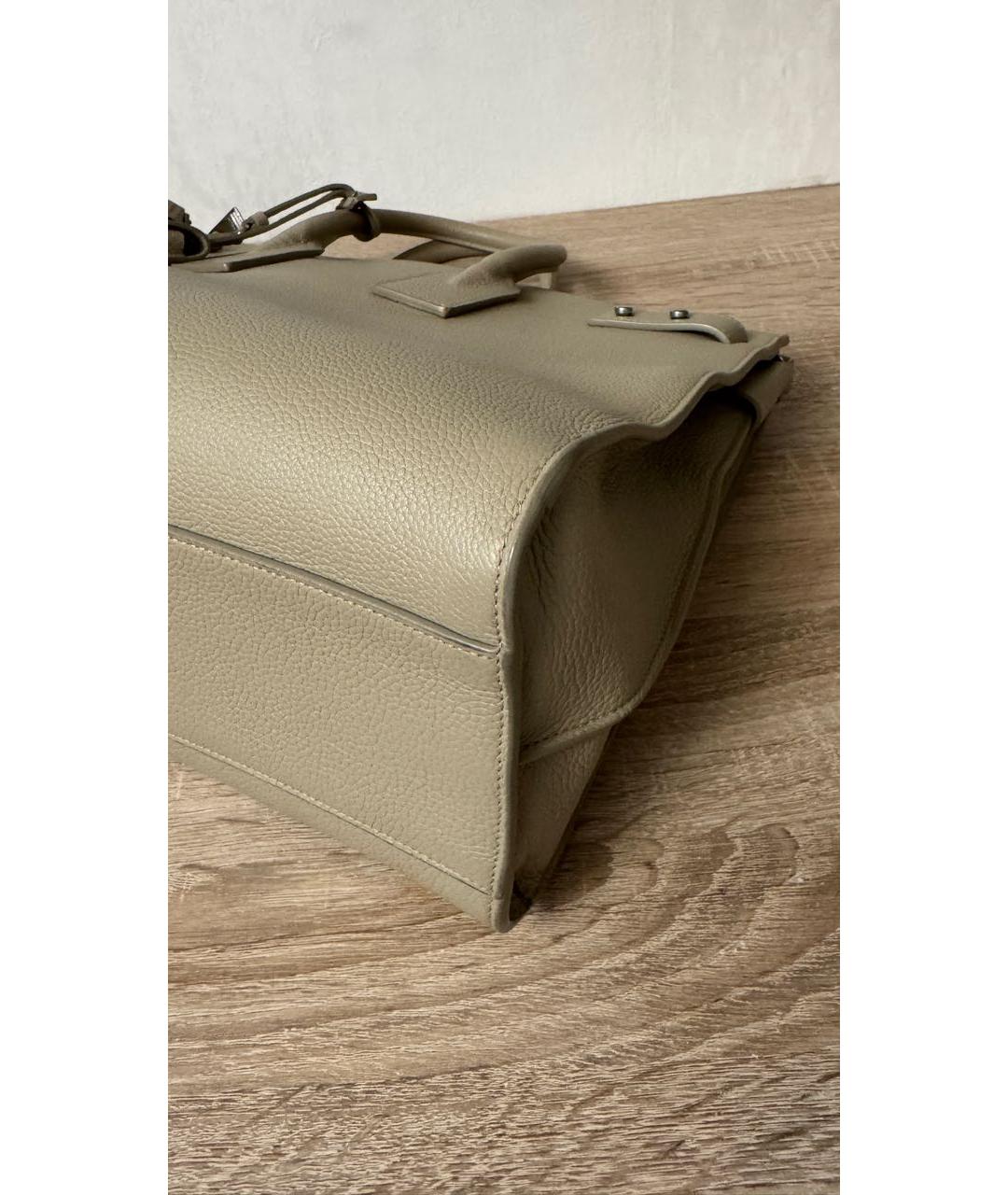 SAINT LAURENT Кожаная сумка с короткими ручками, фото 4