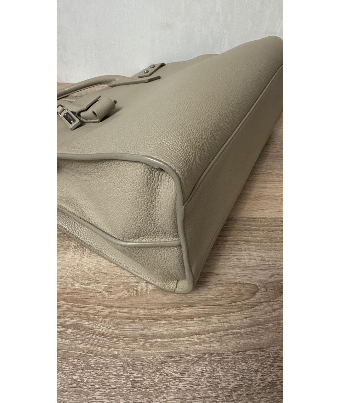 SAINT LAURENT Кожаная сумка с короткими ручками, фото 3