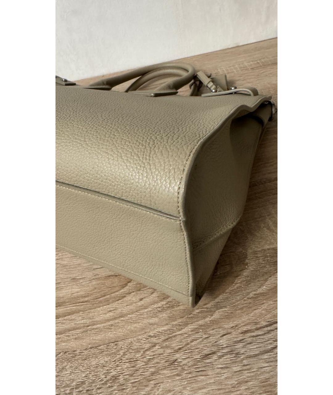 SAINT LAURENT Кожаная сумка с короткими ручками, фото 5