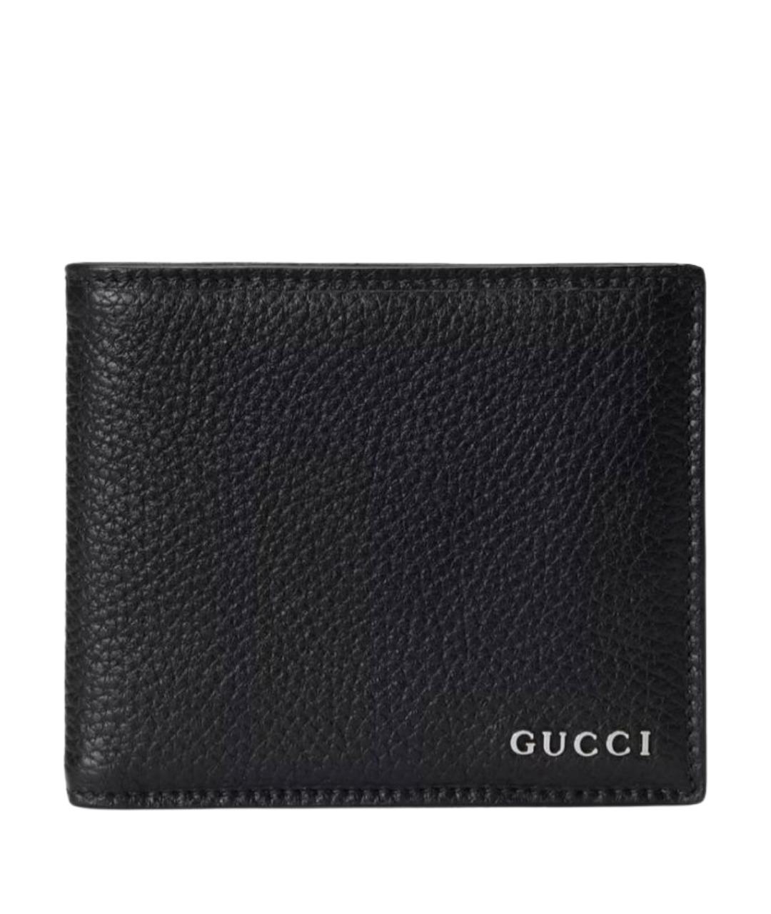 GUCCI Черный кожаный кошелек, фото 1
