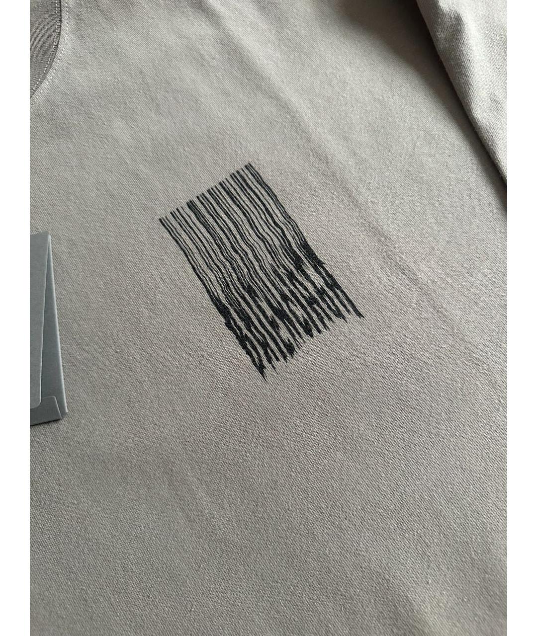 BALENCIAGA Хаки хлопковая футболка, фото 3