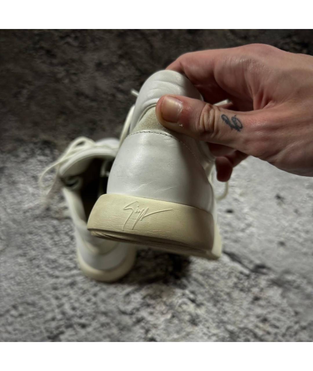 GIUSEPPE ZANOTTI DESIGN Белые низкие кроссовки / кеды, фото 5