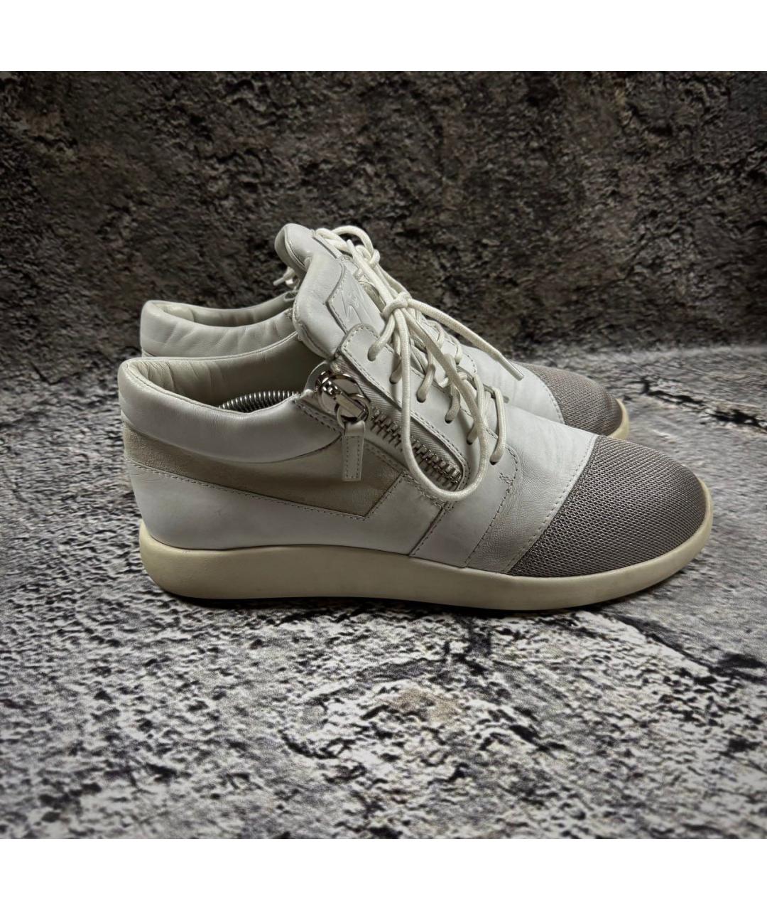 GIUSEPPE ZANOTTI DESIGN Белые низкие кроссовки / кеды, фото 9