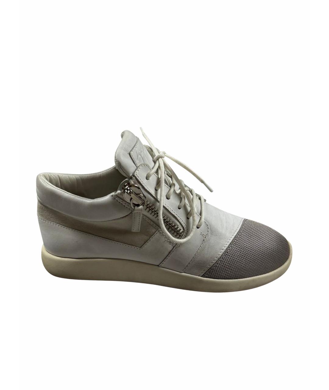 GIUSEPPE ZANOTTI DESIGN Белые низкие кроссовки / кеды, фото 1