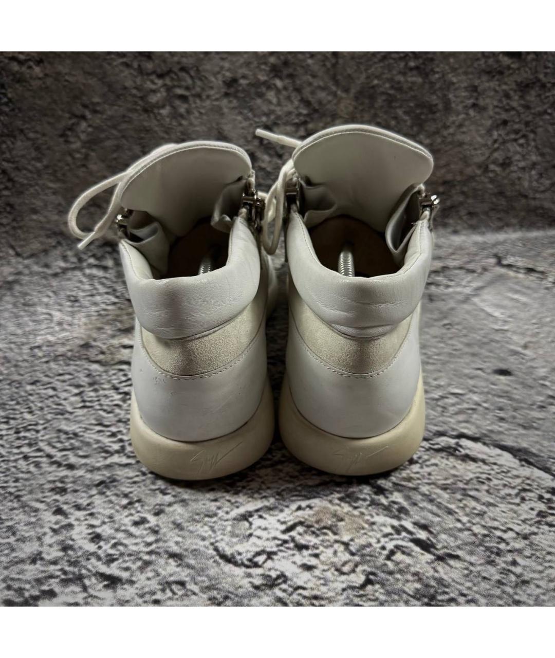 GIUSEPPE ZANOTTI DESIGN Белые низкие кроссовки / кеды, фото 4