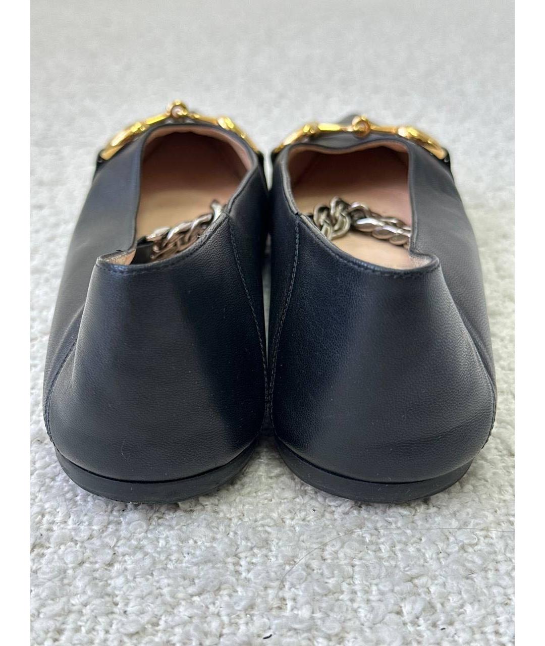 GUCCI Черные кожаные туфли, фото 7