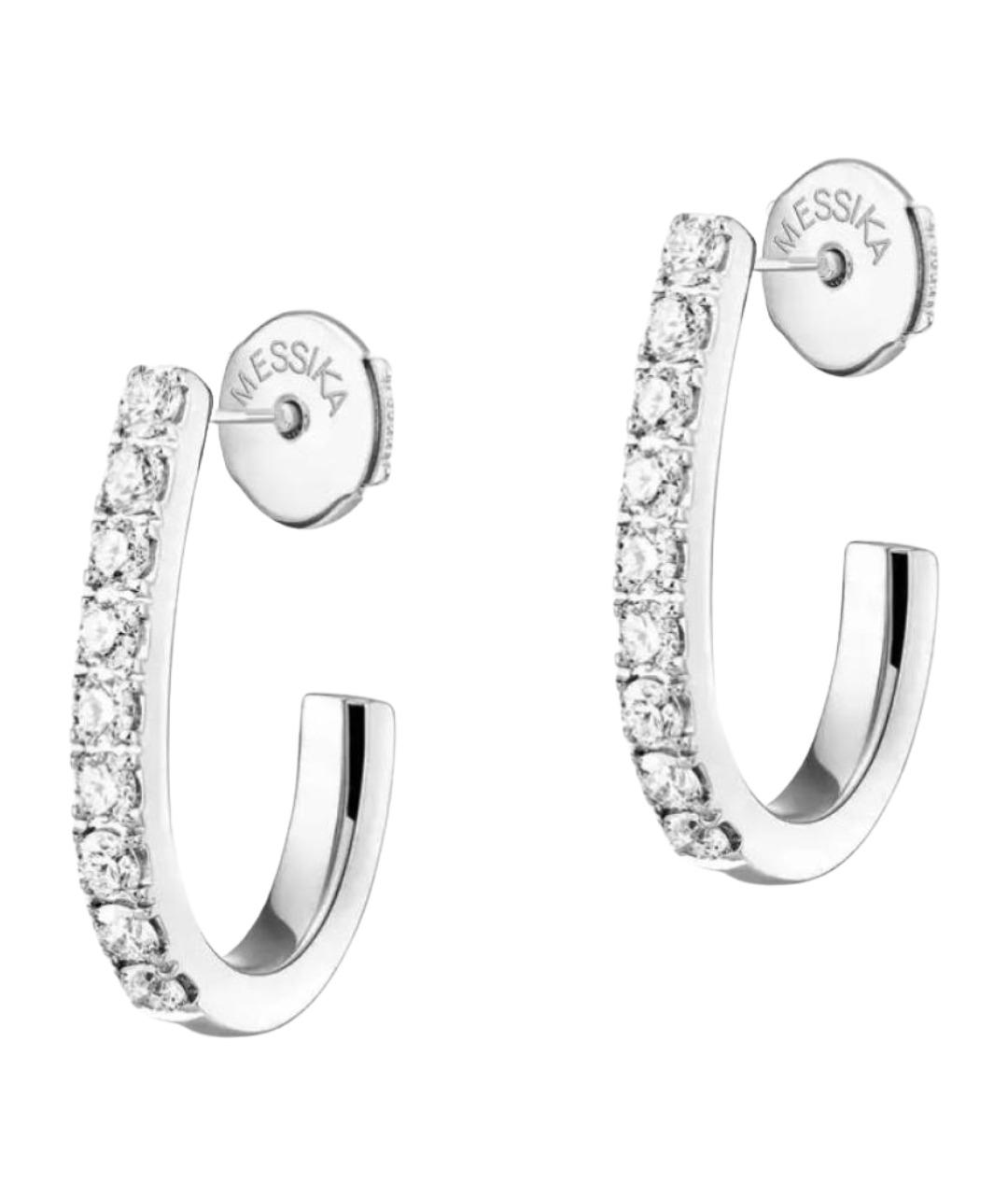 MESSIKA Серебряные серьги из белого золота, фото 1
