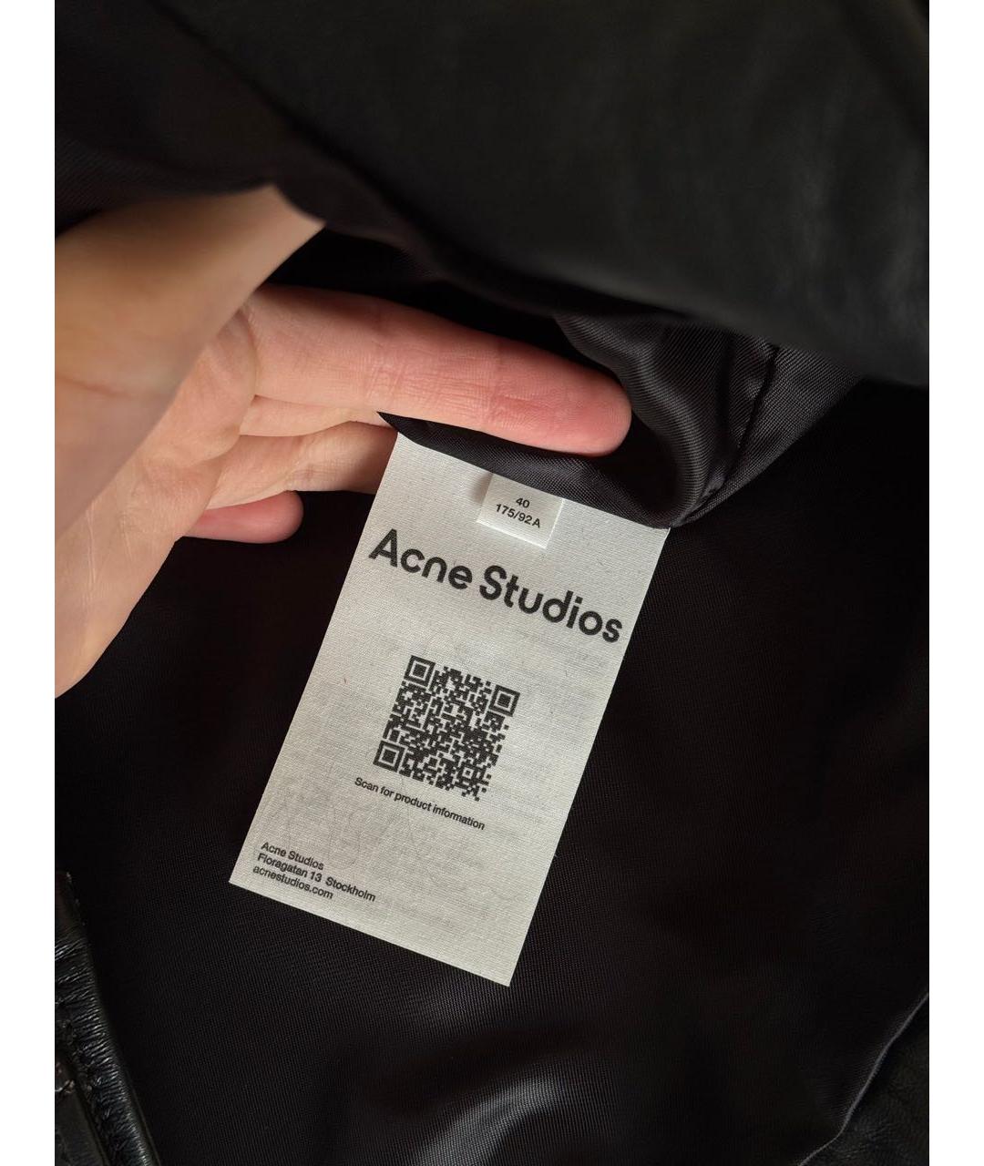 ACNE STUDIOS Черная кожаная куртка, фото 7