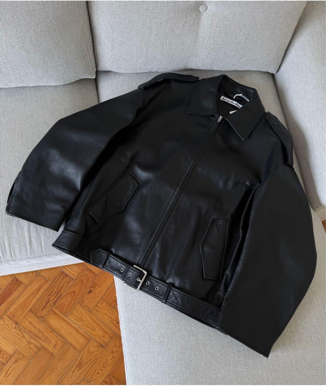 ACNE STUDIOS Черная кожаная куртка, фото 6