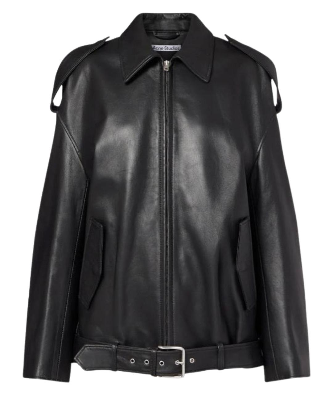 ACNE STUDIOS Черная кожаная куртка, фото 1