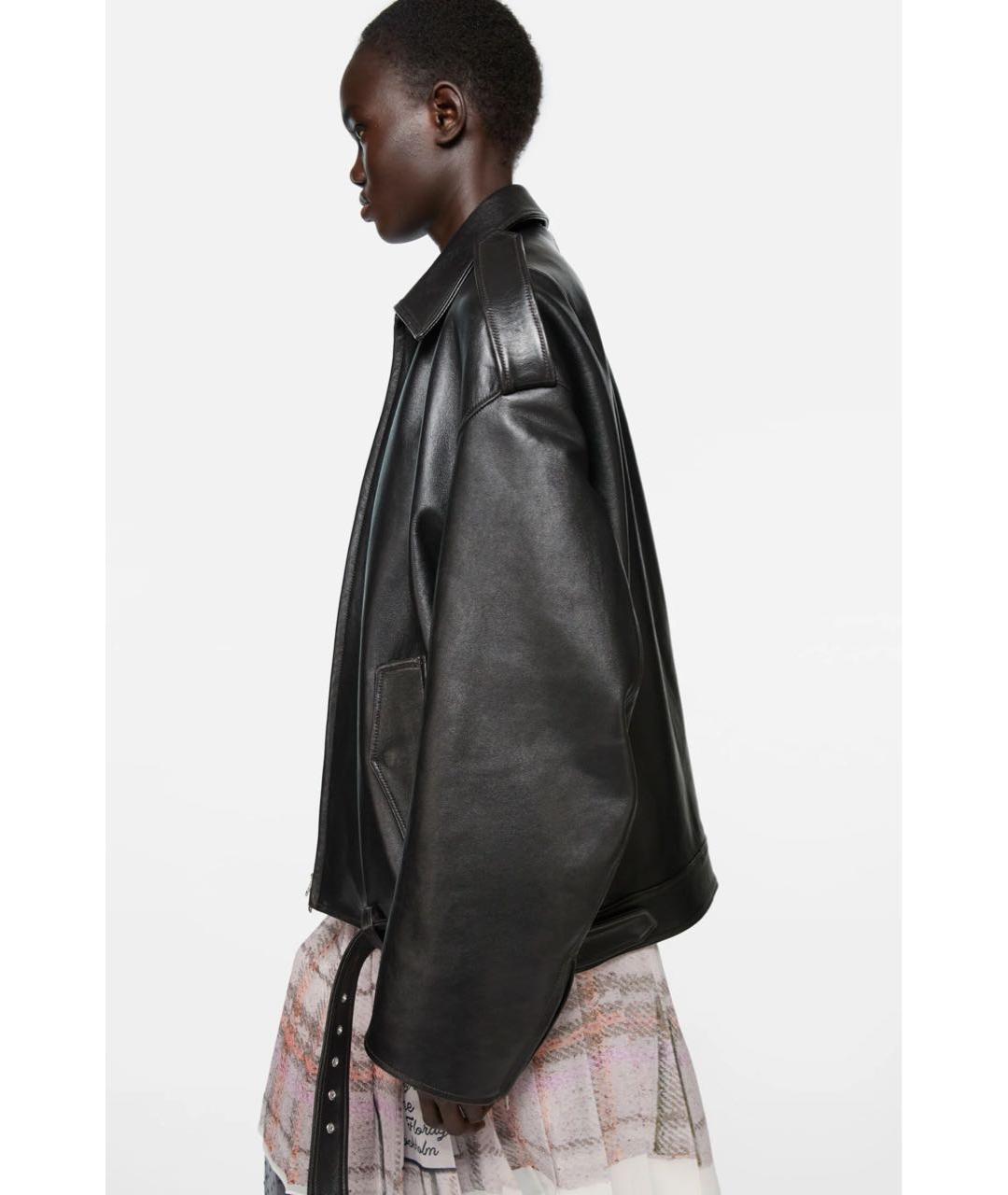 ACNE STUDIOS Черная кожаная куртка, фото 4