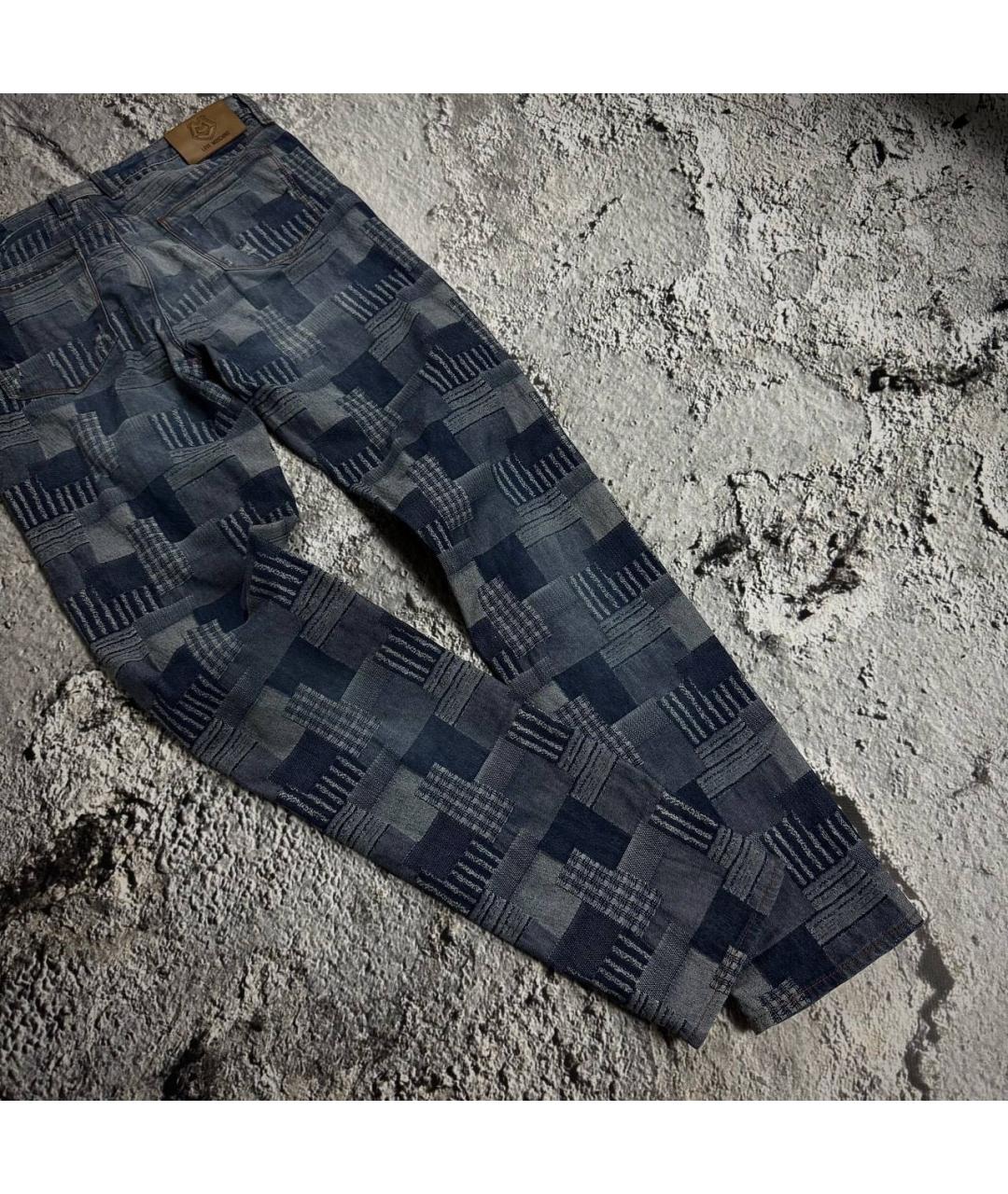 LOVE MOSCHINO Синие хлопковые прямые джинсы, фото 6