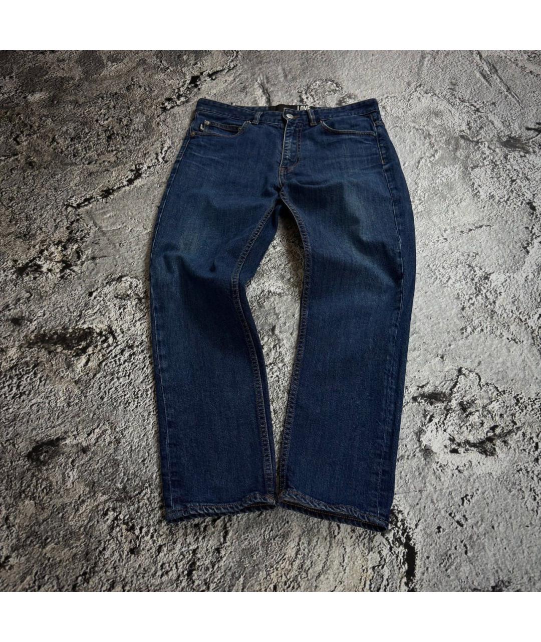 LOVE MOSCHINO Синие хлопковые джинсы, фото 6