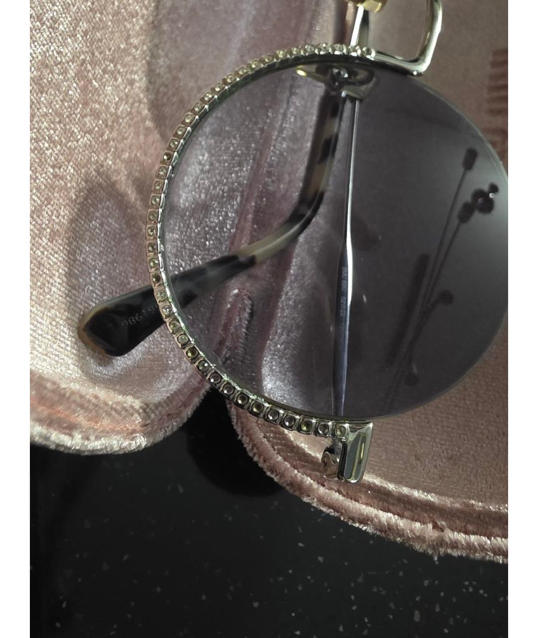 MIU MIU Серебряные металлические солнцезащитные очки, фото 4